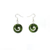 Koru Pounamu Earrings | by Moreton Carvers