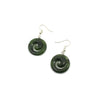 Koru Pounamu Earrings | by Moreton Carvers