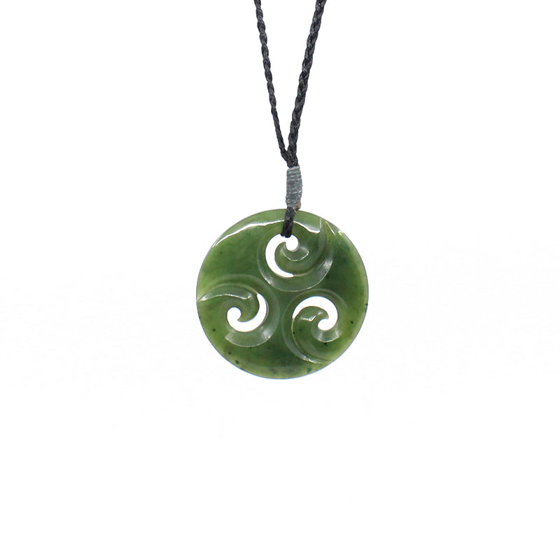 Triple Koru Pounamu Pendant