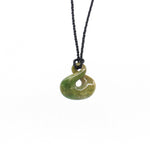 Single Twist Pounamu Pendant - Flower Jade