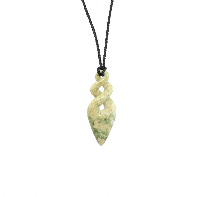 Double Twist Pounamu Pendant - Kōkopu Pounamu