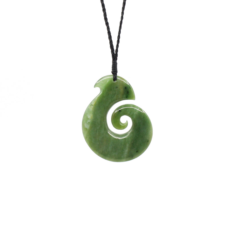 Koru Hei Matau Pounamu Pendant