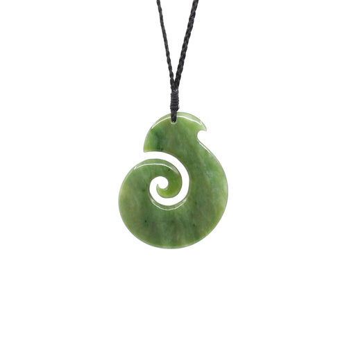 Koru Hei Matau Pounamu Pendant