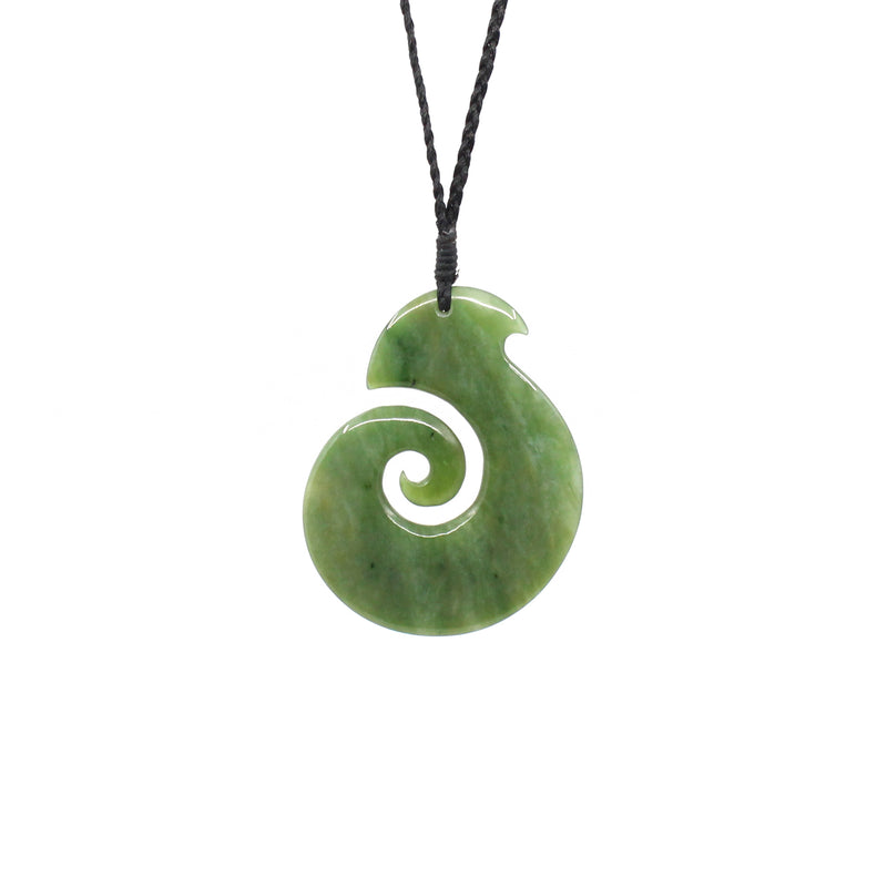 Koru Hei Matau Pounamu Pendant