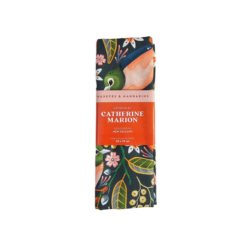 Birds & Fruit Tea Towel