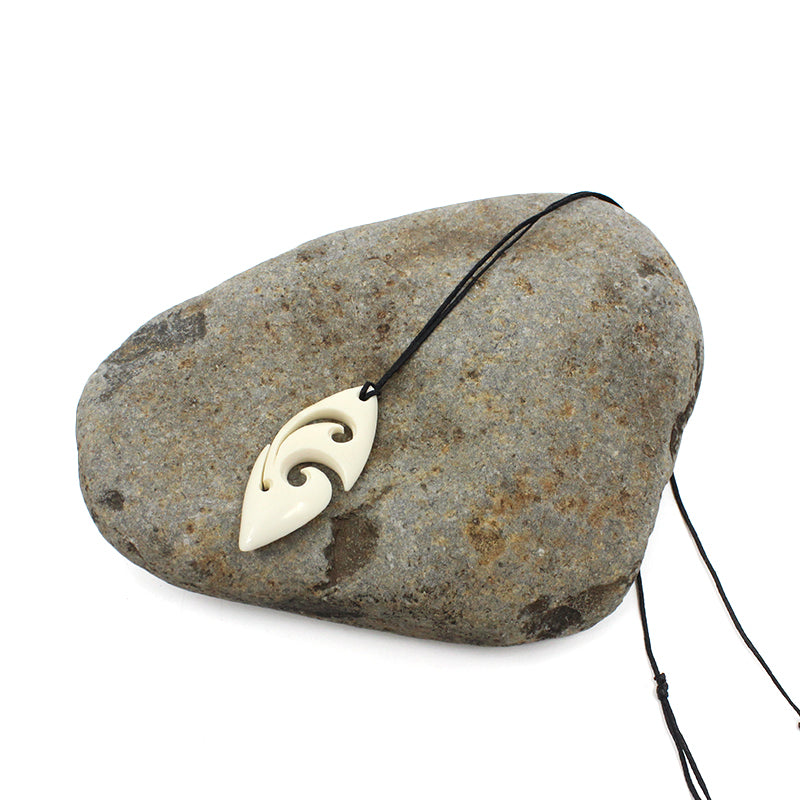 Contemporary Koru Beef Bone Pendant | by Peter Mitchell