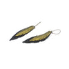 Double Feather Up-cycled Earrings - Gold | by Ronja Schipper