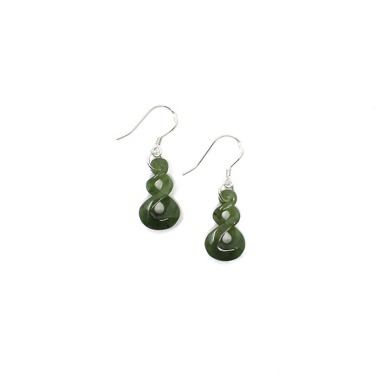 Double Twist Pounamu Earrings