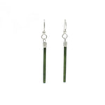 Pounamu & Sterling Silver Drop Earrings - Small
