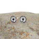 White Poppy Stud Earrings | by Rainey Designs