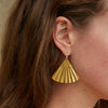 Fan Gold Earrings | by Charlotte Penman