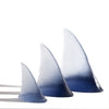 Glass Shark Fin Sculpture - Denim | by Luke Jacomb Studio