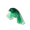 Glass Pīwakawaka / Fantail Wall Sculpture - Wings Down  | by Luke Jacomb Studio