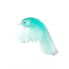Glass Pīwakawaka / Fantail Wall Sculpture - Wings Down  | by Luke Jacomb Studio