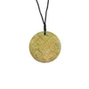 Disc Pounamu Pendant - Harakeke Design | by Ana Krakosky
