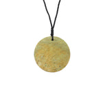 Disc Pounamu Pendant - Harakeke Design | by Ana Krakosky
