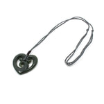 Pounamu Heart with Triple Koru Pendant