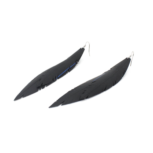 "Jacinda" Double Feather Up-cycled Earrings | by Ronja Schipper