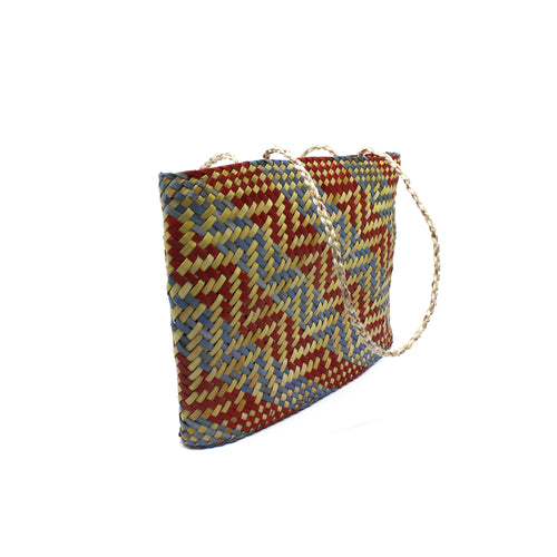 Kete Whakairo - Red / Blue | by Bronwynn Billens