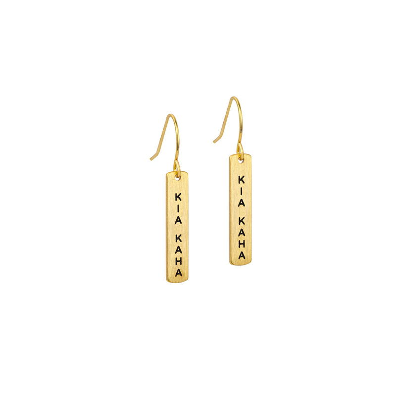 Kia kaha (Stay strong) Earrings | by Little Taonga