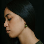 Kōpū Earrings- 14k Rolled Gold with Greenstone by Charlotte Penman