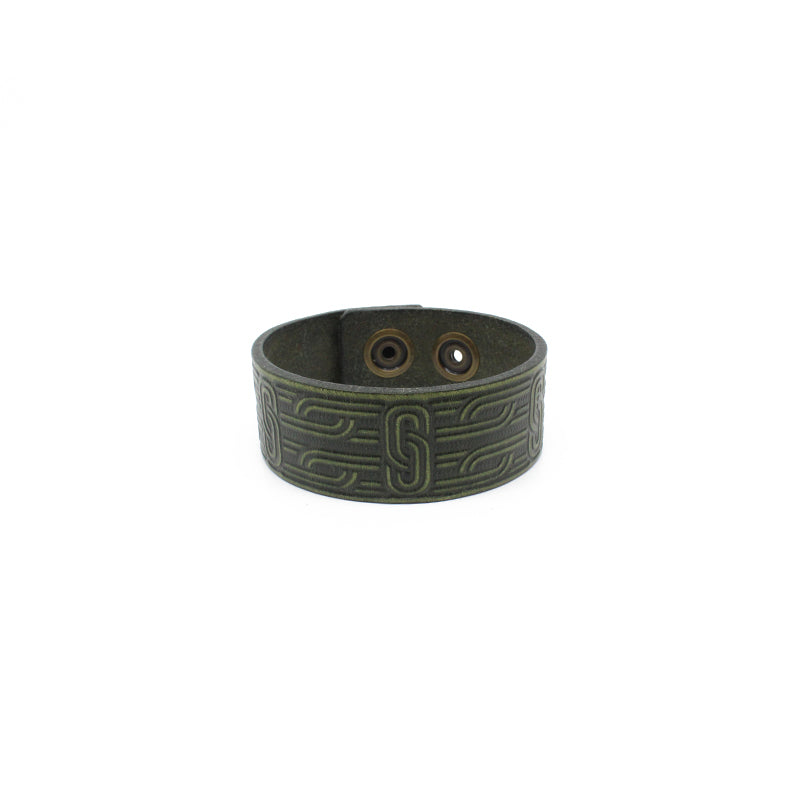 25mm Leather Wristband- Size S/M | by Darin Gordine