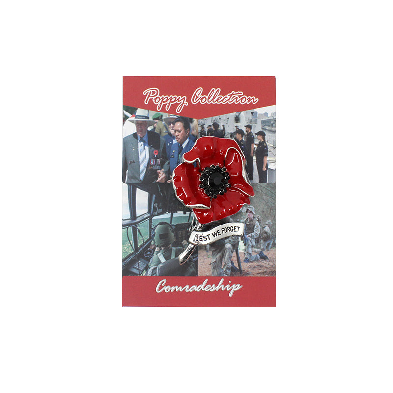 Poppy Brooch Silver - Lest We Forget