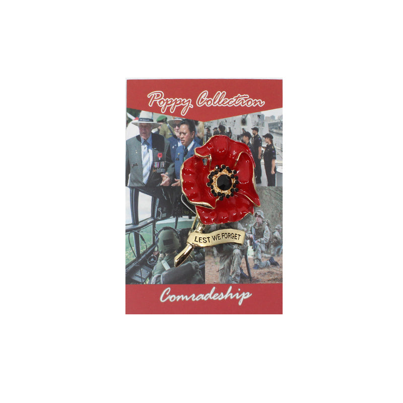 Poppy Brooch Gold - Lest We Forget