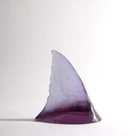 Glass Shark Fin Sculpture - Purple | by Luke Jacomb Studio
