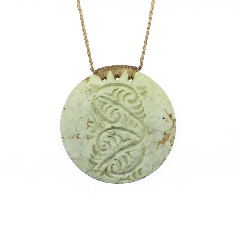 Mangōpare Disc Pounamu Pendant | by Alex Sands