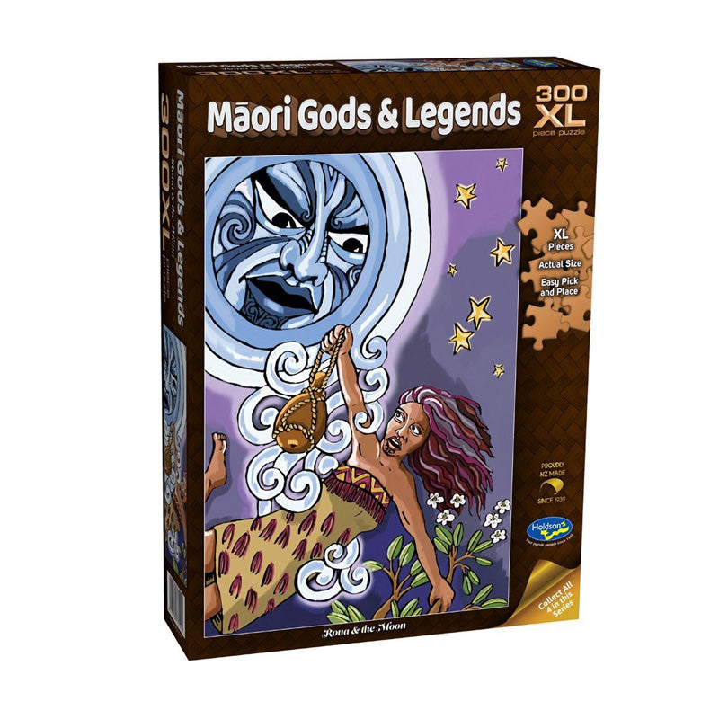 Māori Gods & Legends 300 Pc XL Jigsaw Puzzle - Rona & the Moon