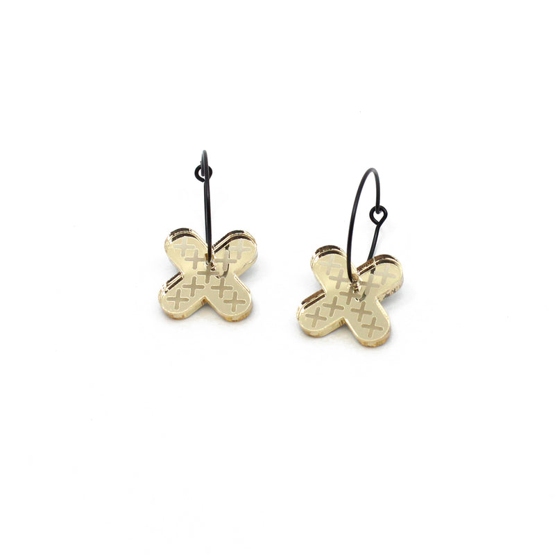 Matariki I Earrings - Mirror | by Nichola Te Kiri