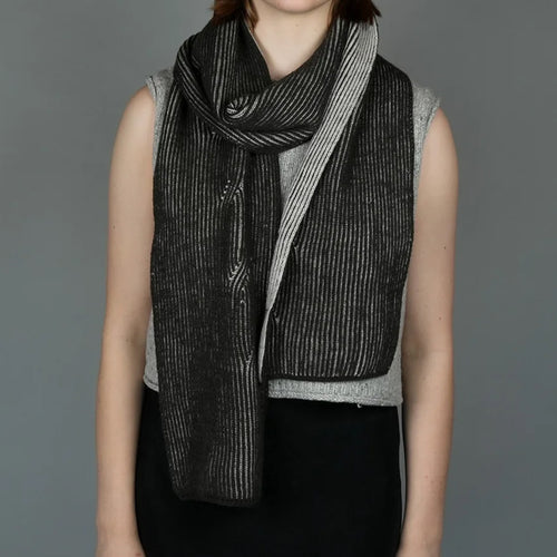 Meander Wide  Scarf in Arapawa Blend | Knit Shepherd