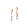 Monroe Earrings - 14k Rolled Gold with Topaz | by Charlotte Penman