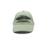 Adjustable Khaki cotton baseball cap featuring an embroidered Auckland War Memorial Museum building on the front.