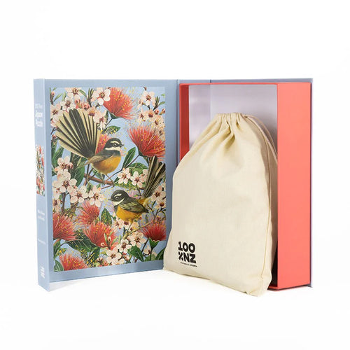 Native Flowers and Chatty Fantails - 1000 Piece Jigsaw Puzzle