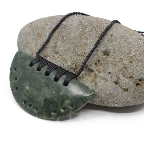 Notched Breastplate Pounamu Pendant | by Moreton Carvers