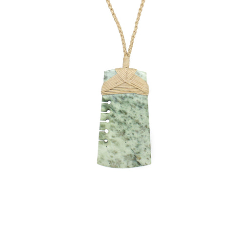 Notched Toki Pounamu Pendant | by Moreton Carvers