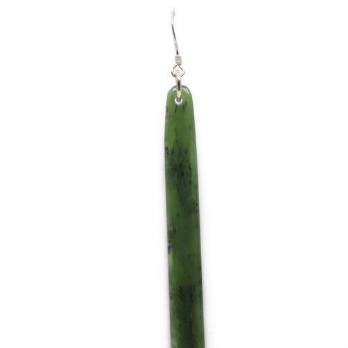 Pounamu Drop Earrings | by Sands Carving Studio