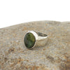 Oval Pounamu & Sterling Silver Ring - Size Q