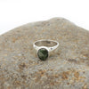 Oval Pounamu & Sterling Silver Ring - Size R