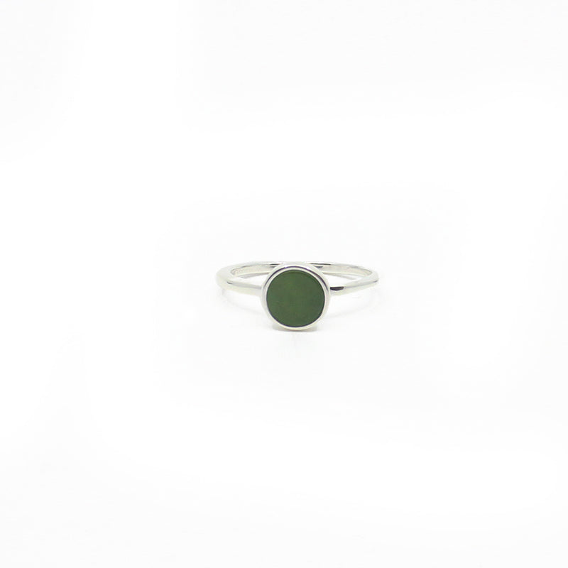 Pounamu & Sterling Silver Ring