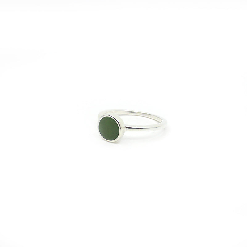 Pounamu & Sterling Silver Ring