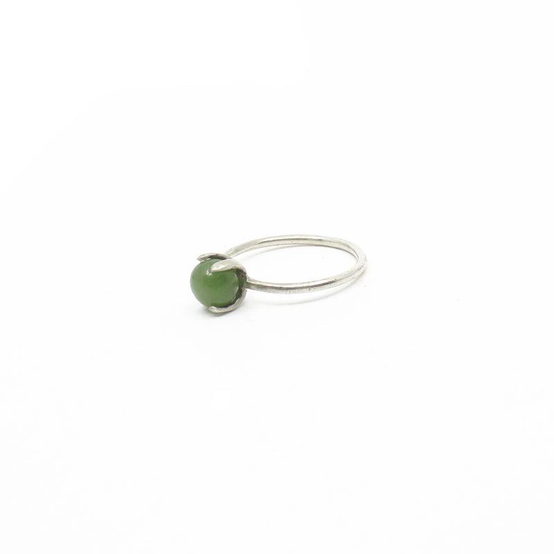 Pounamu & Sterling Silver Ring