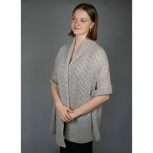 Rapids Wrap in Arapawa Blend | Knit Shepherd