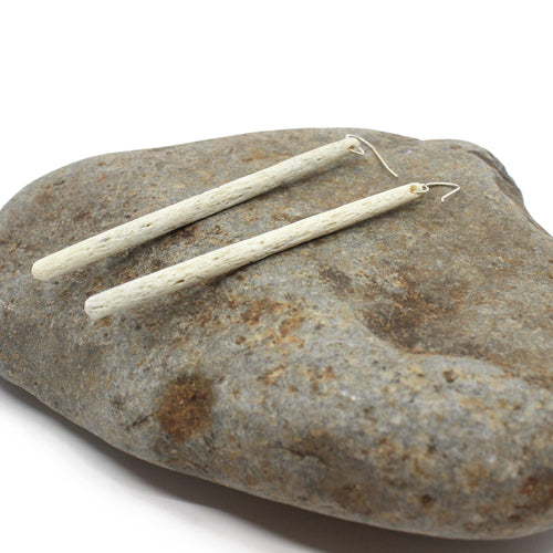 Slim Drop Whalebone Earrings | by Alex Sands