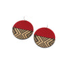 Split Tāniko I Earrings - Red Clear | by Nichola Te Kiri