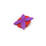 Tipani Statement Brooch Red & Purple | by Leone Samu Tui