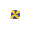 Tipani Statement Brooch Yellow & Blue | by Leone Samu Tui