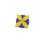 Tipani Statement Brooch Yellow & Blue | by Leone Samu Tui